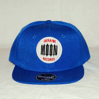 Бейсболка голубая с логотипом MOON RECORDS